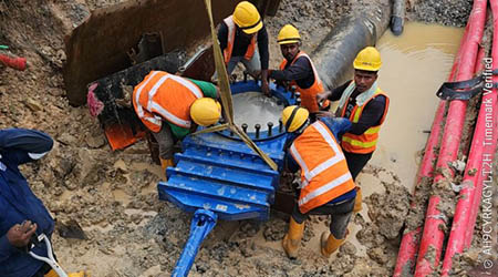 Resilient Seated Flanged Gate Valve Municipal Water Supply Project